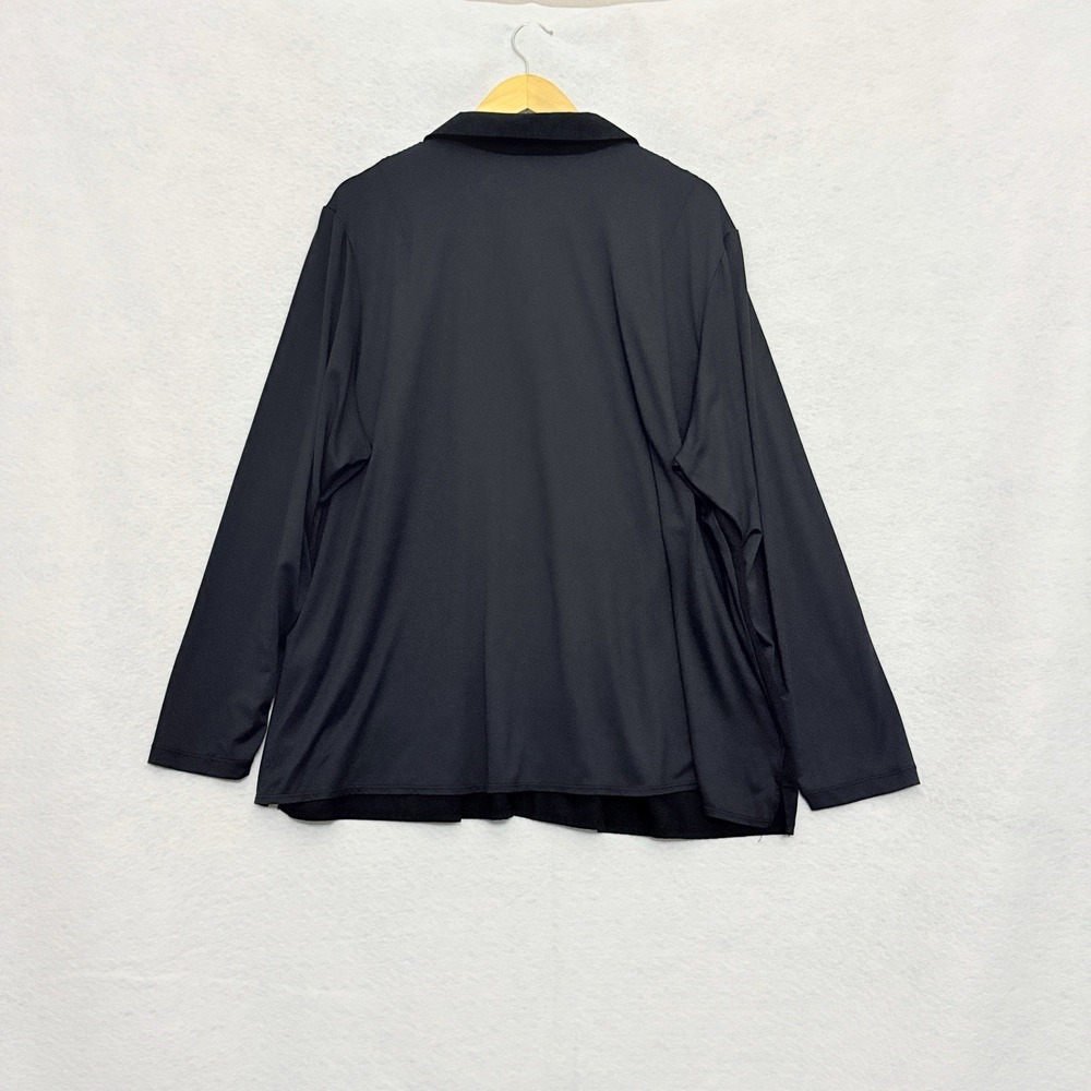 Foxcroft Women's Button Down Top Multifabric Minimalist Career‎ Stretch Size 3X - Picture 2 of 7
